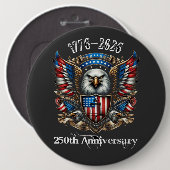 アメリカ独立250周年 1776 2026 缶バッジ (正面&裏面)