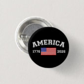 アメリカ独立250周年 1776 2026 缶バッジ (正面&裏面)