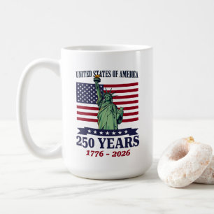 アメリカ独立250周年 1776-2026 自由の女神 コーヒーマグカップ