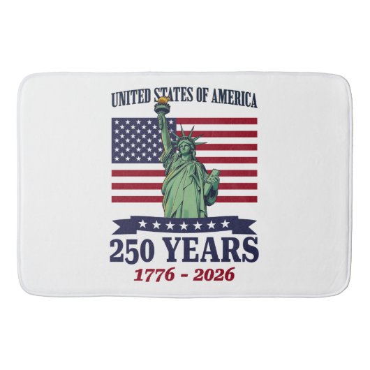 アメリカ独立250周年 1776-2026 自由の女神 バスマット (正面)
