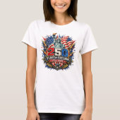 アメリカ独立250周年 1776-2026 自由の女神 Tシャツ (正面)