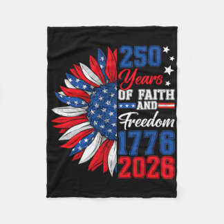 アメリカ独立250周年 1776-2026 誕生日 フリースブランケット