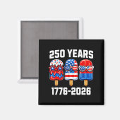 アメリカ独立250周年 1776 2026 250th USA 学生 男子 マグネット (正面/裏面)