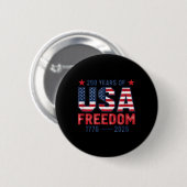 アメリカ独立250周年 1776 2026 250th USA 缶バッジ (正面&裏面)