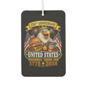 アメリカ独立250周年 1776 2026 7月4日 カーエアーフレッシュナー