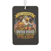 アメリカ独立250周年 1776 2026 7月4日 カーエアーフレッシュナー (裏面)