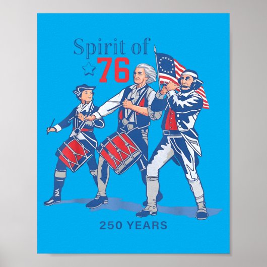 アメリカ独立250周年 1776-2026 7月4日 ポスター (正面)