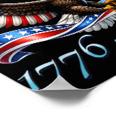 アメリカ独立250周年 1776-2026 7月4日 ポスター (角)