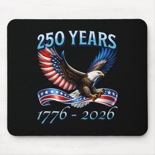 アメリカ独立250周年 1776-2026 7月4日 マウスパッド (正面)