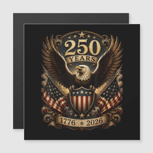アメリカ独立250周年 1776 2026 7月4日 愛国イーグル (正面/裏面)