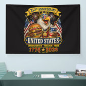 アメリカ独立250周年 1776 2026 7月4日 独立記念日 横断幕 (トレードショー)