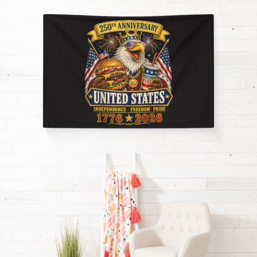 アメリカ独立250周年 1776 2026 7月4日 独立記念日 横断幕 (インサイチュ)