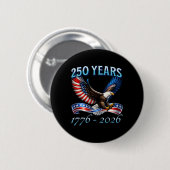 アメリカ独立250周年 1776-2026 7月4日 缶バッジ (正面&裏面)