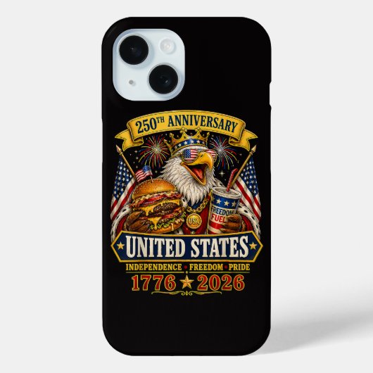 アメリカ独立250周年 1776 2026 7月4日 Case-Mate iPhoneケース (裏面)