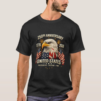 アメリカ独立250周年 1776-2026 7月4日 Tシャツ