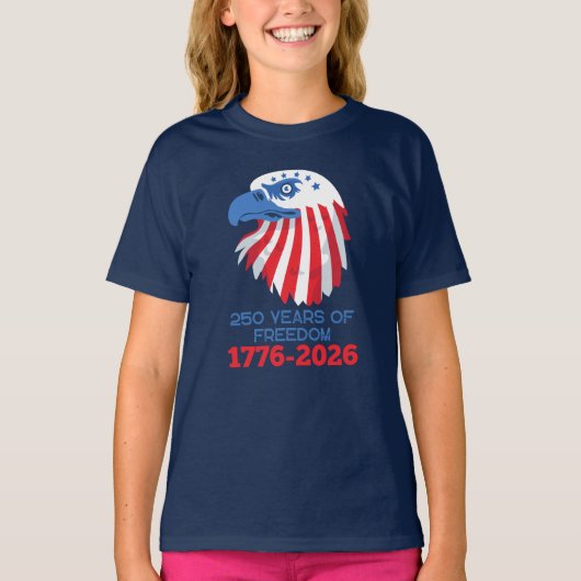 アメリカ独立250周年 1776-2026 Tシャツ (正面)