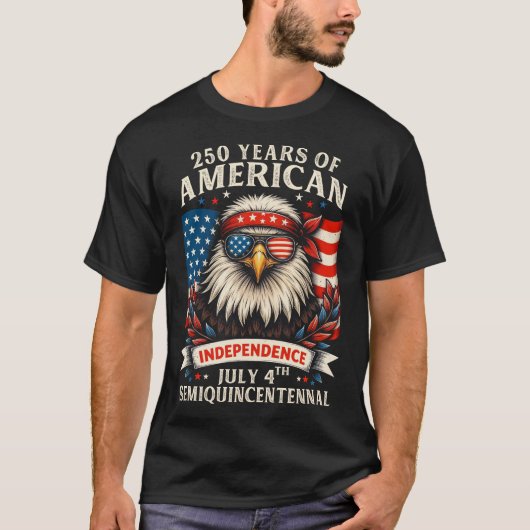 アメリカ独立250周年 1776-2026 Tシャツ (正面)