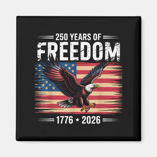 アメリカ独立250周年 2026年 自由の年 マグネット (正面)