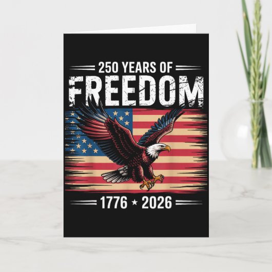 アメリカ独立250周年 2026 自由の年 カード (正面)