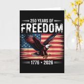 アメリカ独立250周年 2026 自由の年 カード (黄色い花)