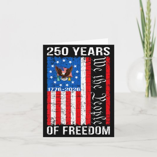 アメリカ独立250周年 250th アメリカ国旗 4th カード (正面)