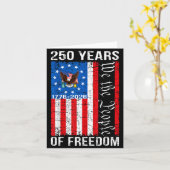 アメリカ独立250周年 250th アメリカ国旗 4th カード (黄色い花)