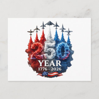 アメリカ独立250周年 4th+July 愛国 ポストカード