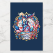 アメリカ独立250周年 4th July 1776-2026 ワインラベル (シングルラベル)