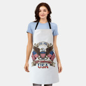 アメリカ独立250周年 4th+July+Anniversary 1 エプロン (着用した状態)