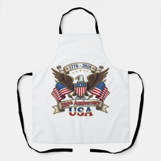 アメリカ独立250周年 4th+July+Anniversary 1 エプロン