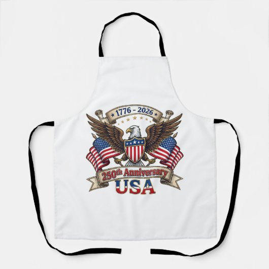 アメリカ独立250周年 4th+July+Anniversary 1 エプロン (正面)