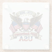 アメリカ独立250周年 4th+of+July 記念 1 ガラスコースター (裏面)