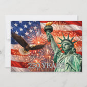 アメリカ独立250周年 7月4日自由の鷲の花火USA 招待状 (正面)