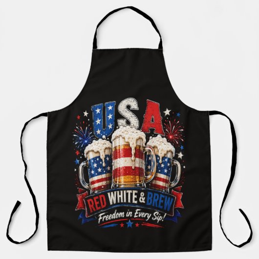 アメリカ独立250周年 7月4日 エプロン (正面)