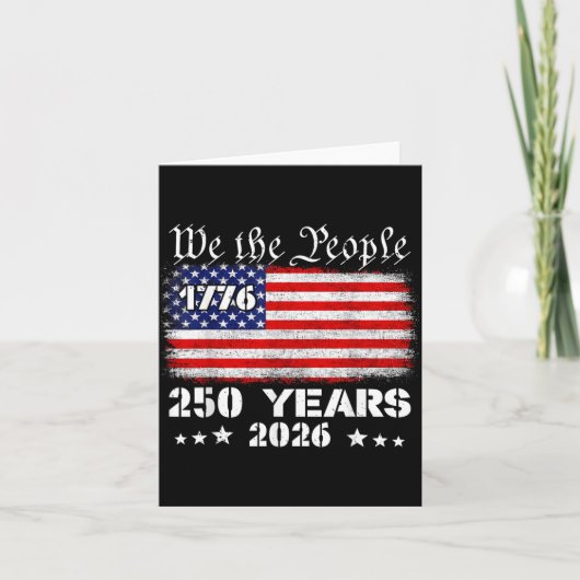 アメリカ独立250周年 7月4日 カード (正面)