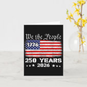 アメリカ独立250周年 7月4日 カード (黄色い花)
