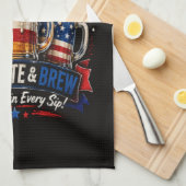 アメリカ独立250周年 7月4日 キッチンタオル (四つ折り)