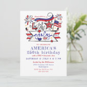アメリカ独立250周年 7月4日 バーベキュー&花火 招待状 (スタンド正面)