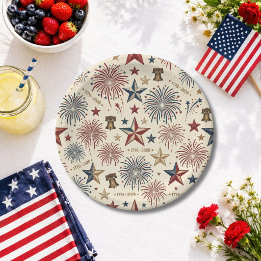 アメリカ独立250周年 7月4日 ペーパープレート