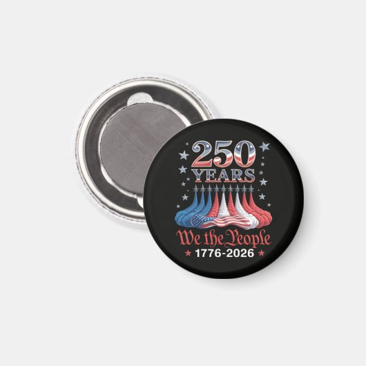 アメリカ独立250周年 7月4日 マグネット (正面/裏面)