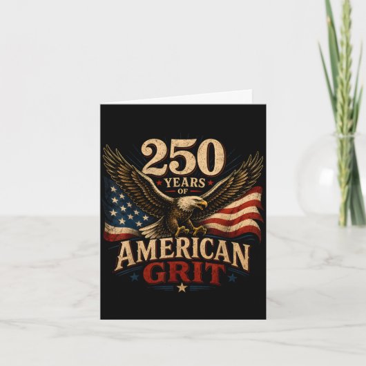 アメリカ独立250周年 7月4日 愛国 1776 カード (正面)