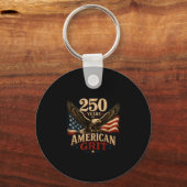 アメリカ独立250周年 7月4日 愛国 1776 キーホルダー (正面)