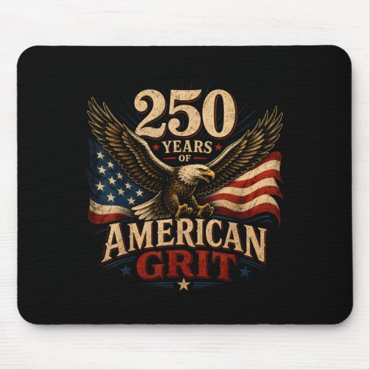 アメリカ独立250周年 7月4日 愛国 1776 マウスパッド (正面)