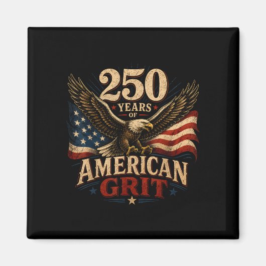 アメリカ独立250周年 7月4日 愛国 1776 マグネット (正面)