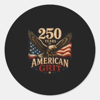 アメリカ独立250周年 7月4日 愛国 1776 ラウンドシール