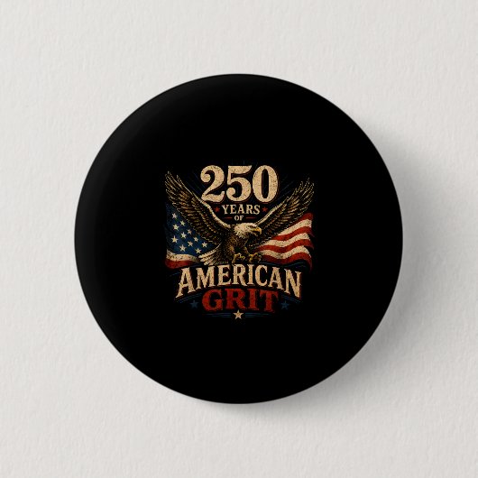 アメリカ独立250周年 7月4日 愛国 1776 缶バッジ (正面)