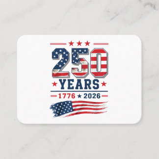 アメリカ独立250周年 7月4日 星条旗 愛国 名刺