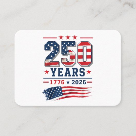 アメリカ独立250周年 7月4日 星条旗 愛国 名刺 (正面)