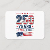 アメリカ独立250周年 7月4日 星条旗 愛国 名刺 (裏面)