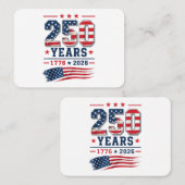 アメリカ独立250周年 7月4日 星条旗 愛国 名刺 (正面/裏面)